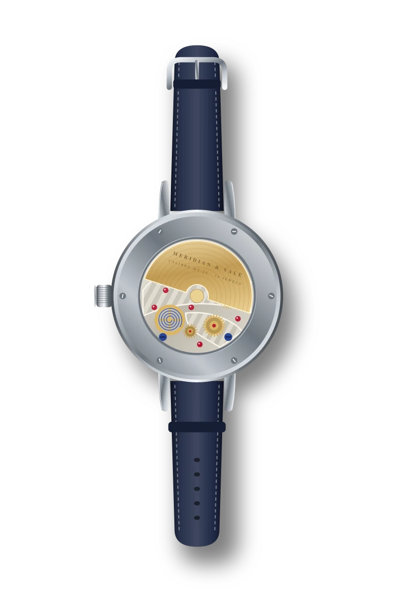 Serein Guilloché, caseback
