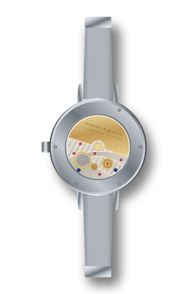 Latitude Worldtimer, caseback