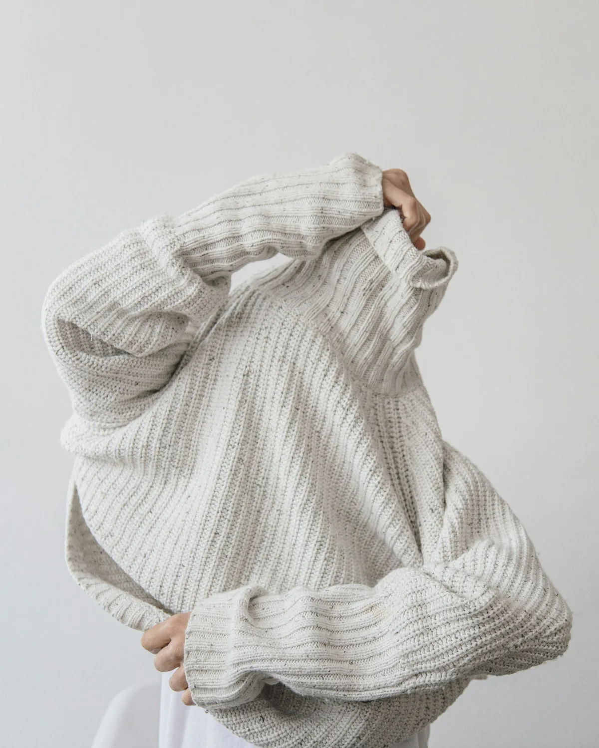 Cream Waffle Lounge Knit
