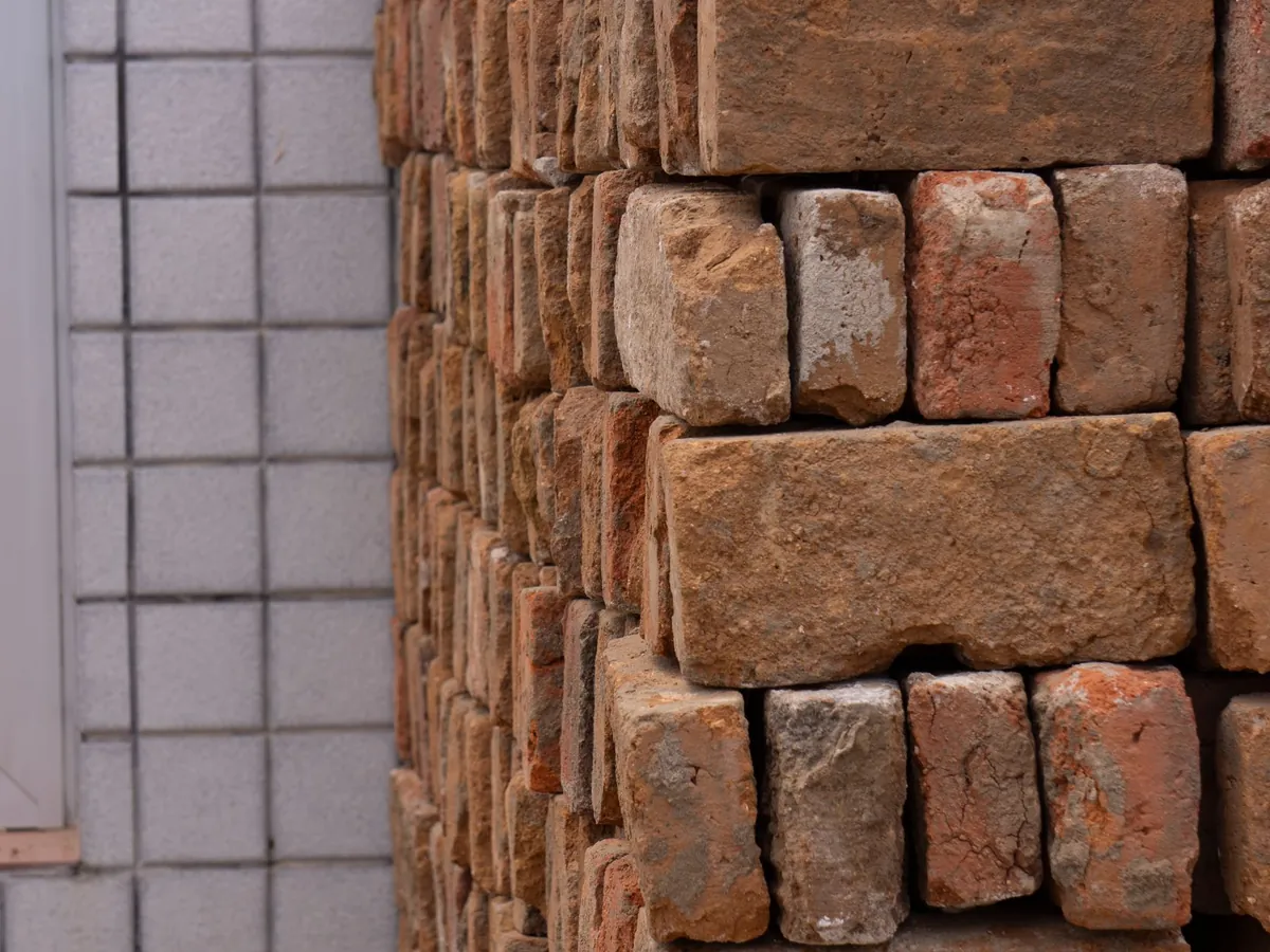 Stacked bricks and blocks