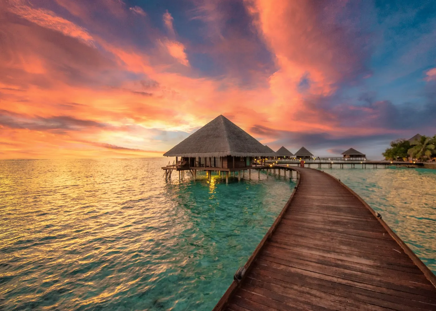 The spa jetty at sunset