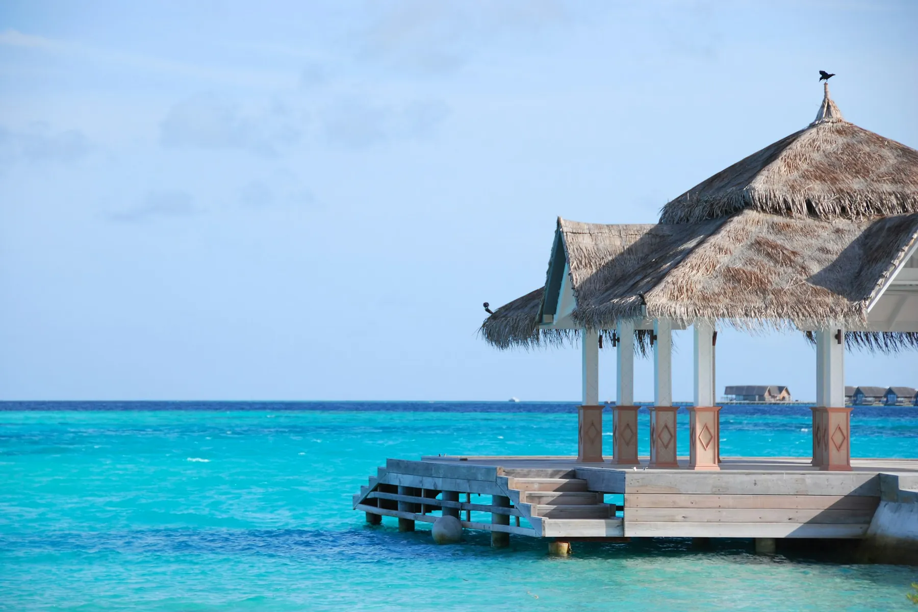 The spa pavilions