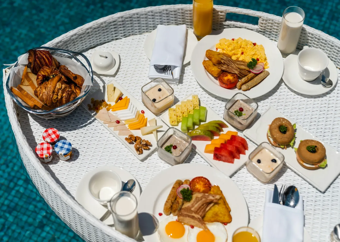 Breakfast, delivered to the pool