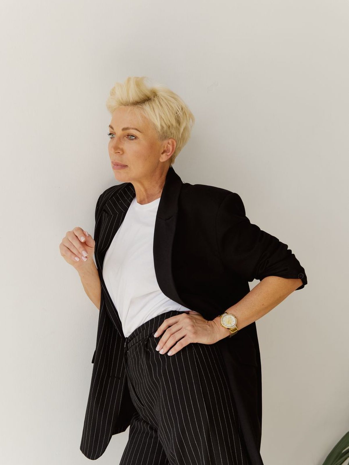 Ines Pinstripe Suit