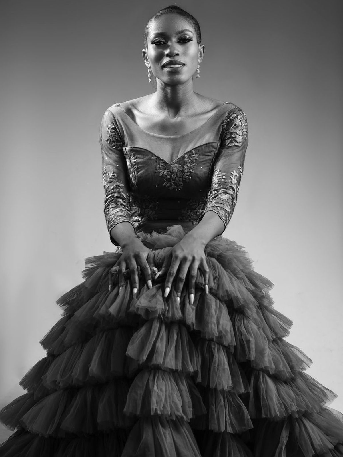 Marguerite Tiered Tulle Gown