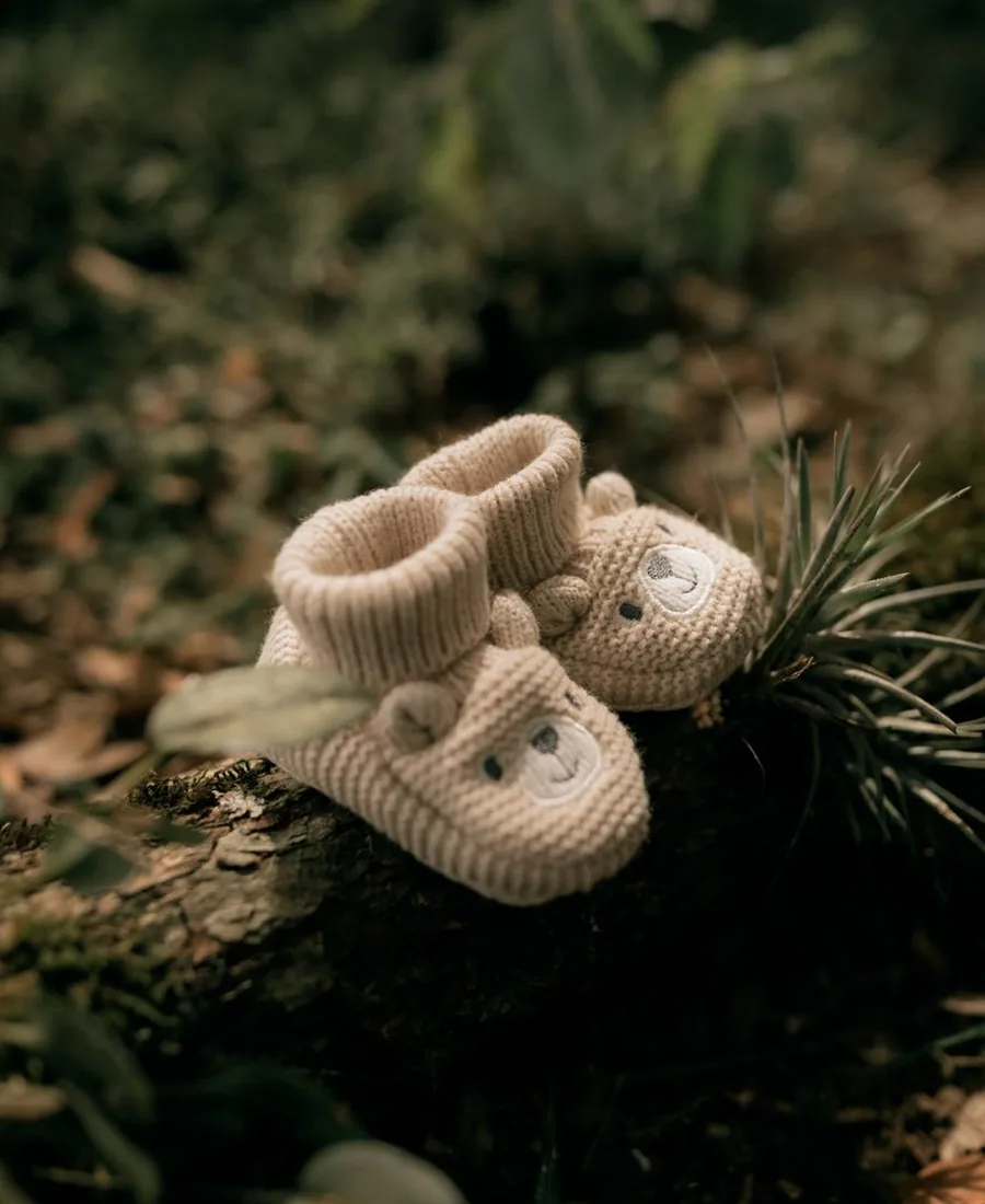 Bear Knit Booties