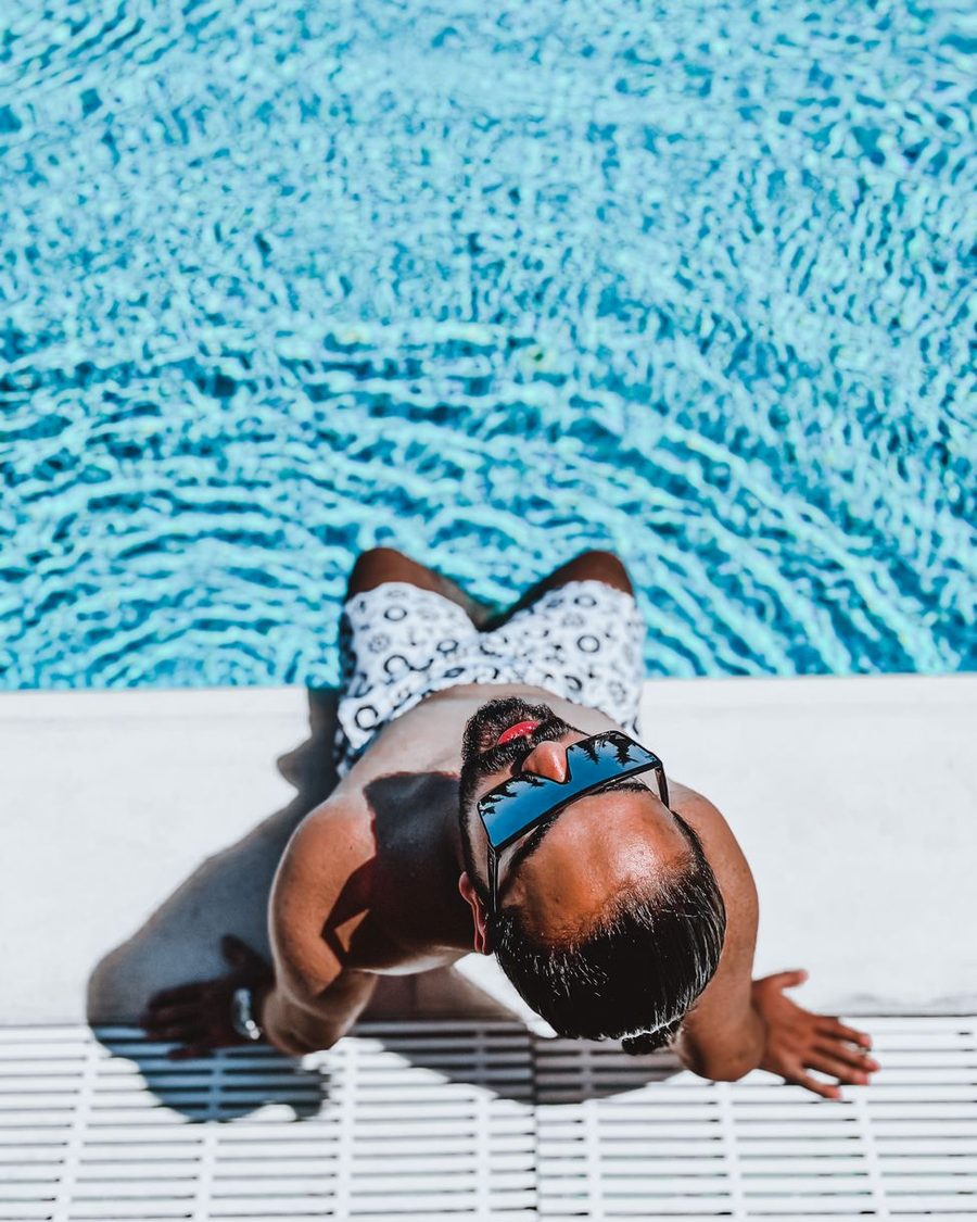 Poolside Print Trunks