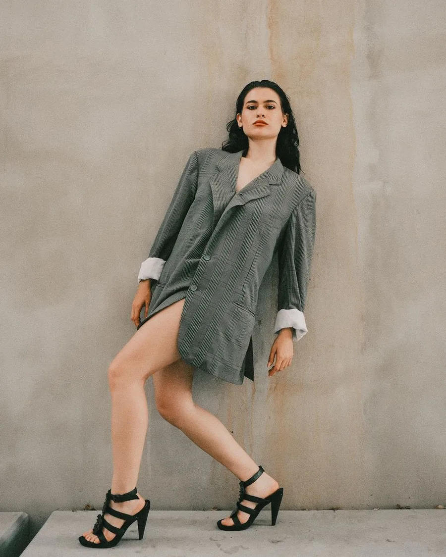 Oversized Check Blazer