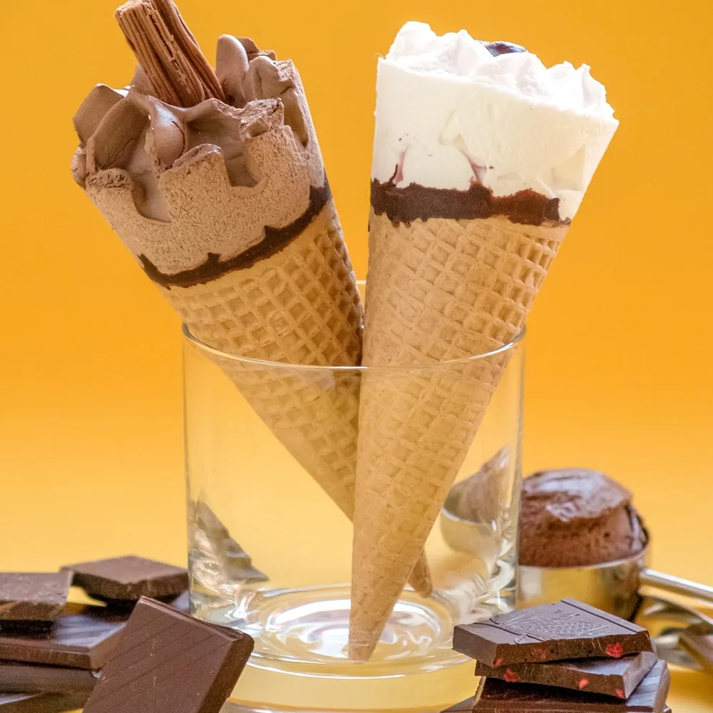 Chocolate and Vanilla Gelato