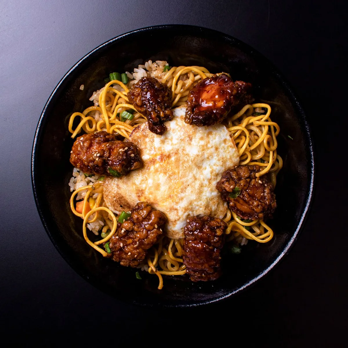 Karaage Yakisoba Don