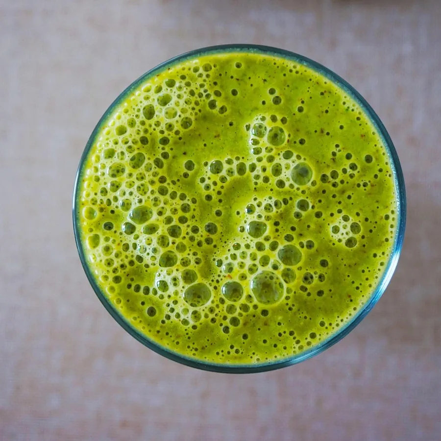 Green Spinach Banana Smoothie Bowl