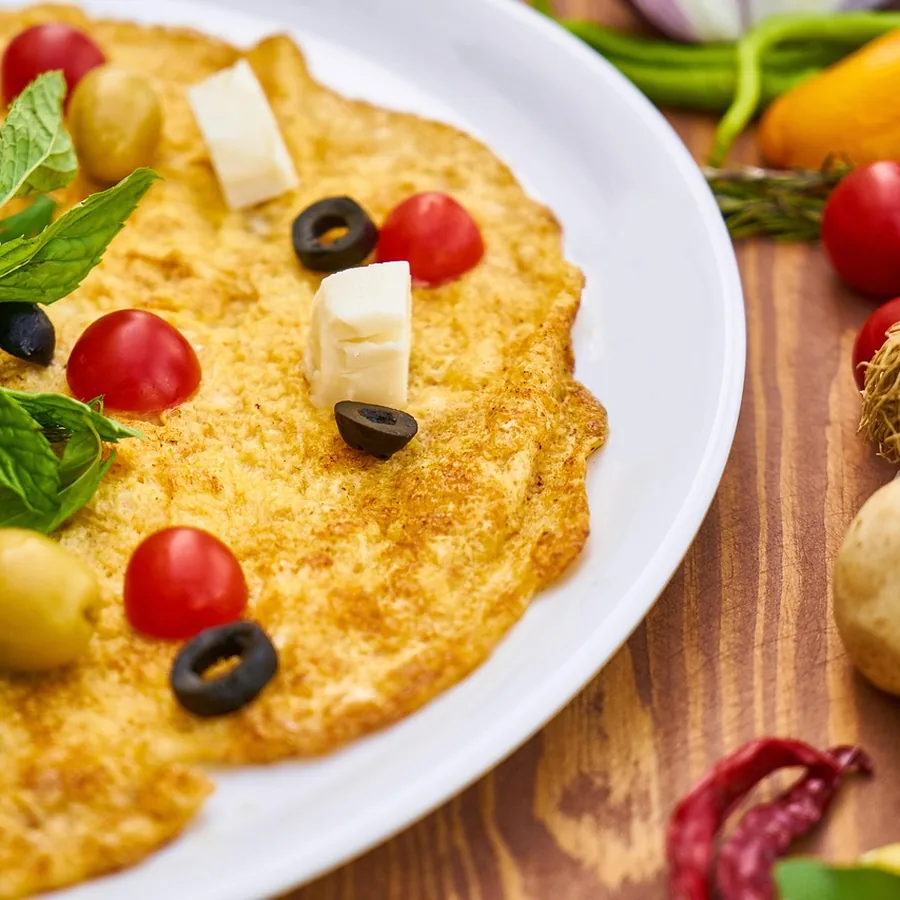 Three-Egg Masala Omelette Plate