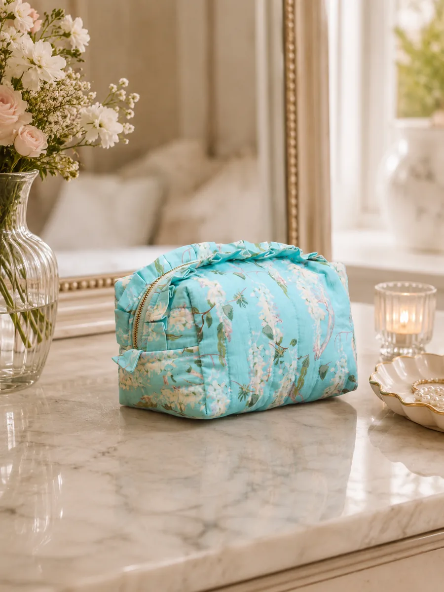 Wisteria Frill Cosmetic Bag