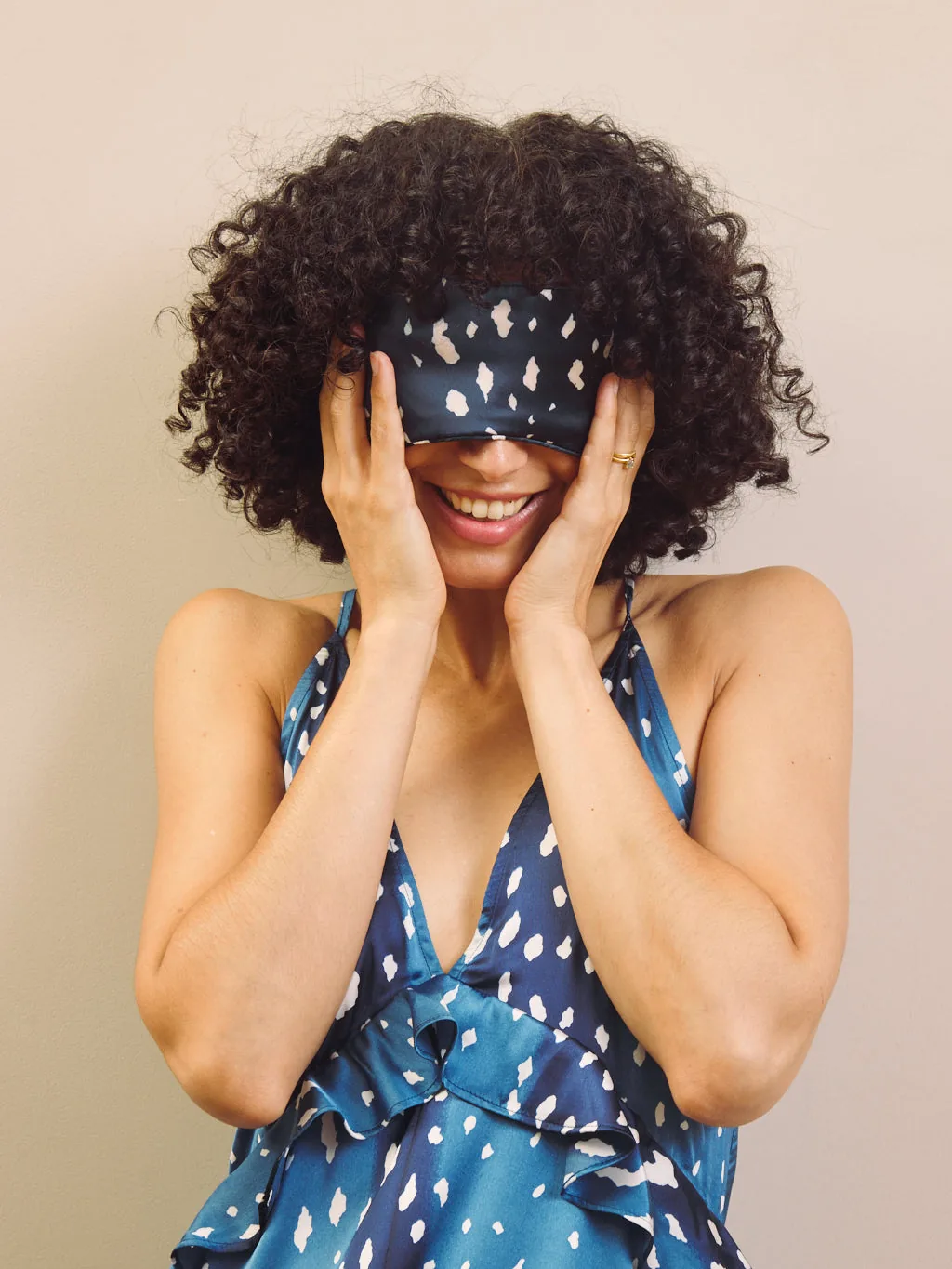 Midnight Fawn Satin Eye Mask