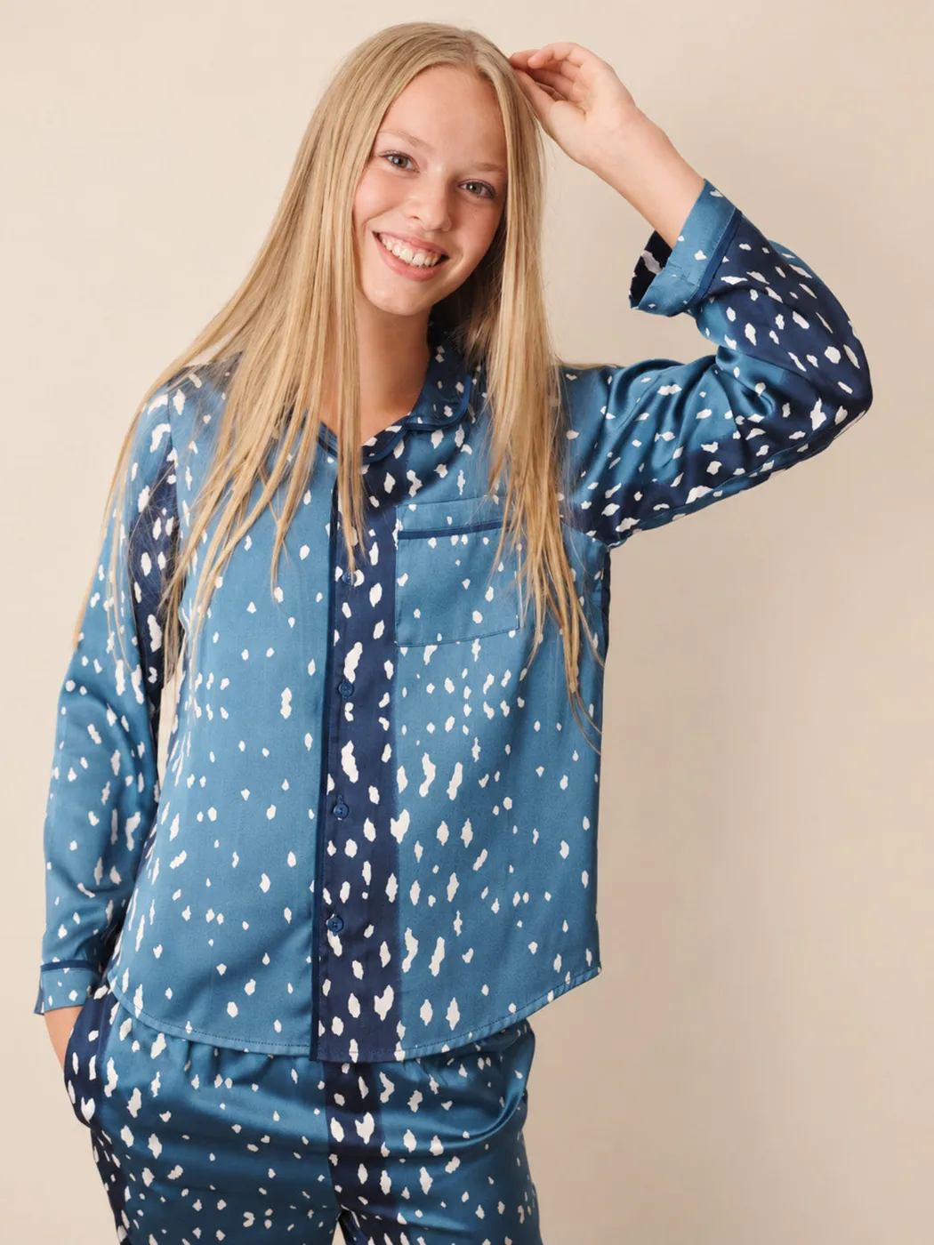 Midnight Fawn Tween Satin Set