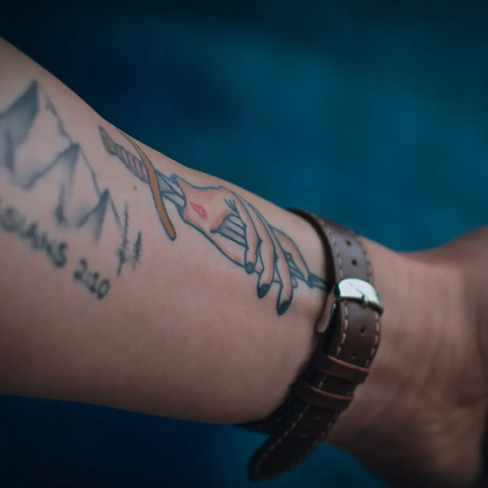 Falling stars, Blackwork tattoo on the Arm by Rohan Bhatt