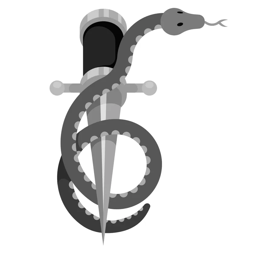Snake & dagger, flash design by Rohan Bhatt