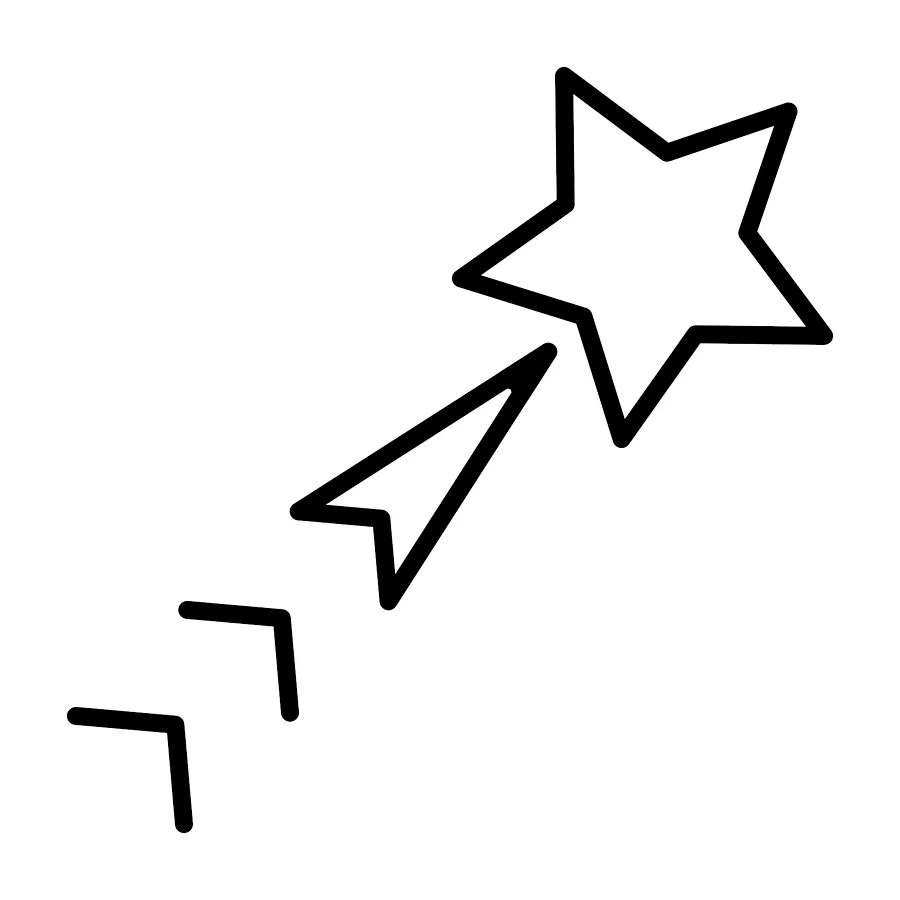 Shooting star, flash design by Mara D'Souza