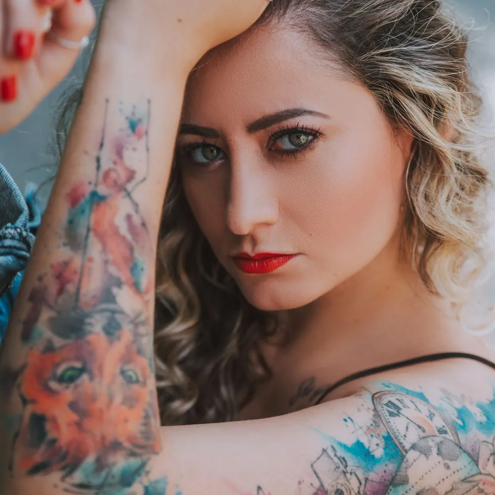 Watercolour set, Watercolour tattoo on the Forearm by Isha Menon