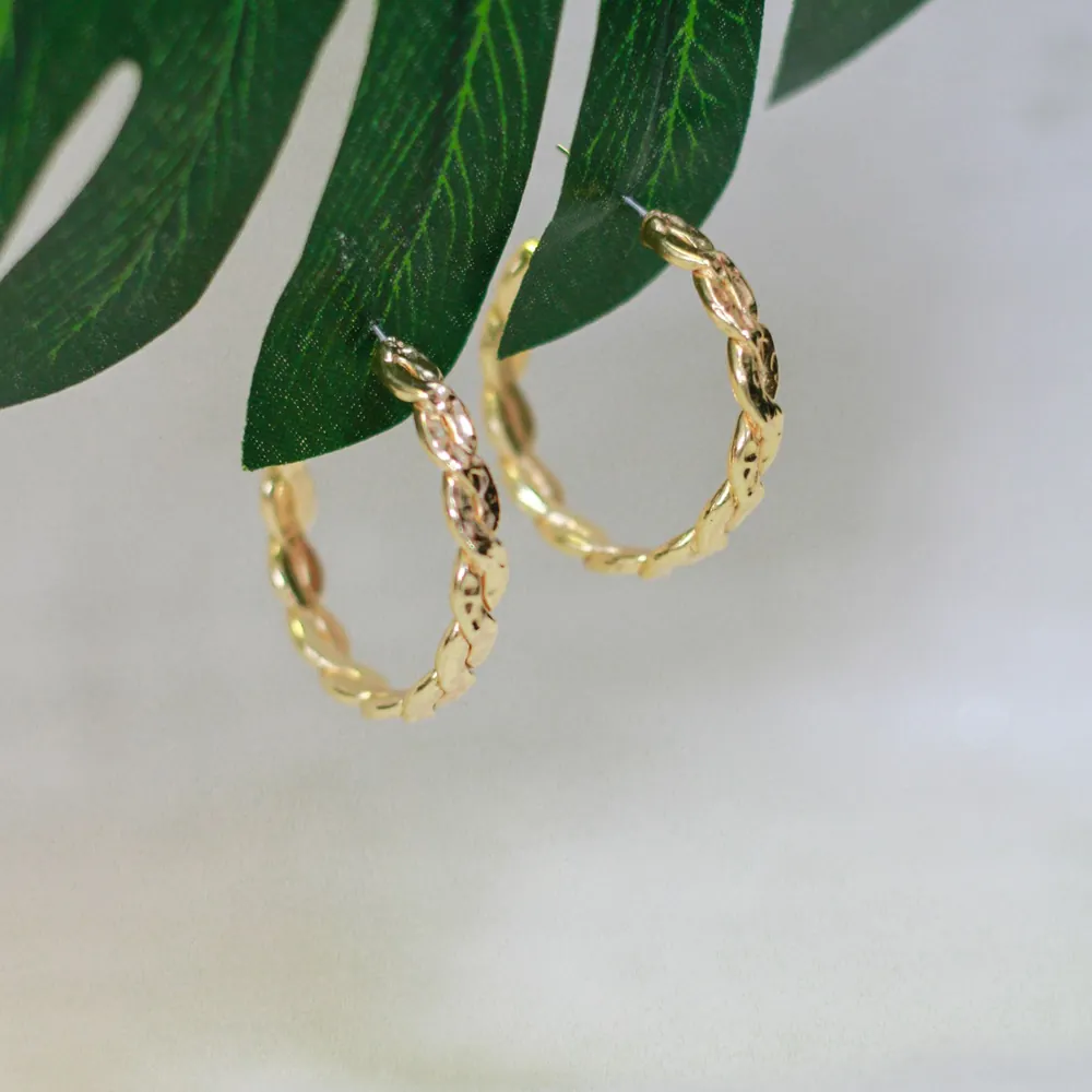 Braided Gold Hoop