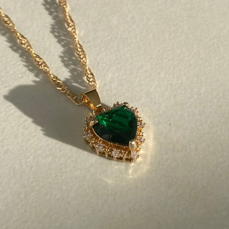 Green Ruby Emerald necklace