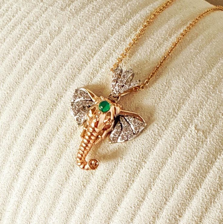 Lord Ganesh gold Necklace Made 925 sterling silver