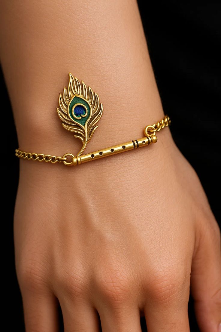 Krishna Bracelet Made 925 sterling silver
