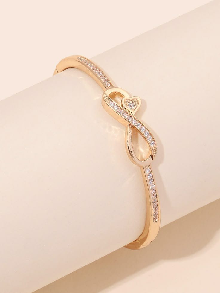 Infinity Rose gold  bracelet Made 925 sterling silver