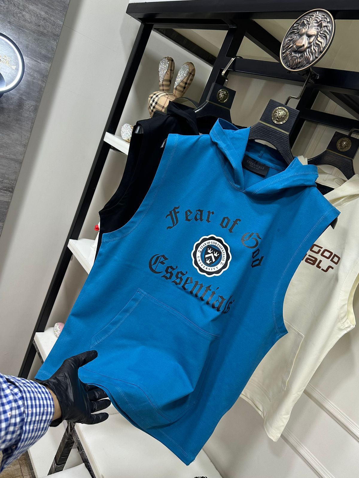 Men’s Sleeveless Sando – Blue Active Fit Tank