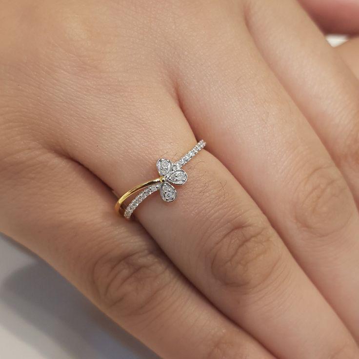 Elegant Bow Knot Diamond Style Ring Made 925 Sterling Silver