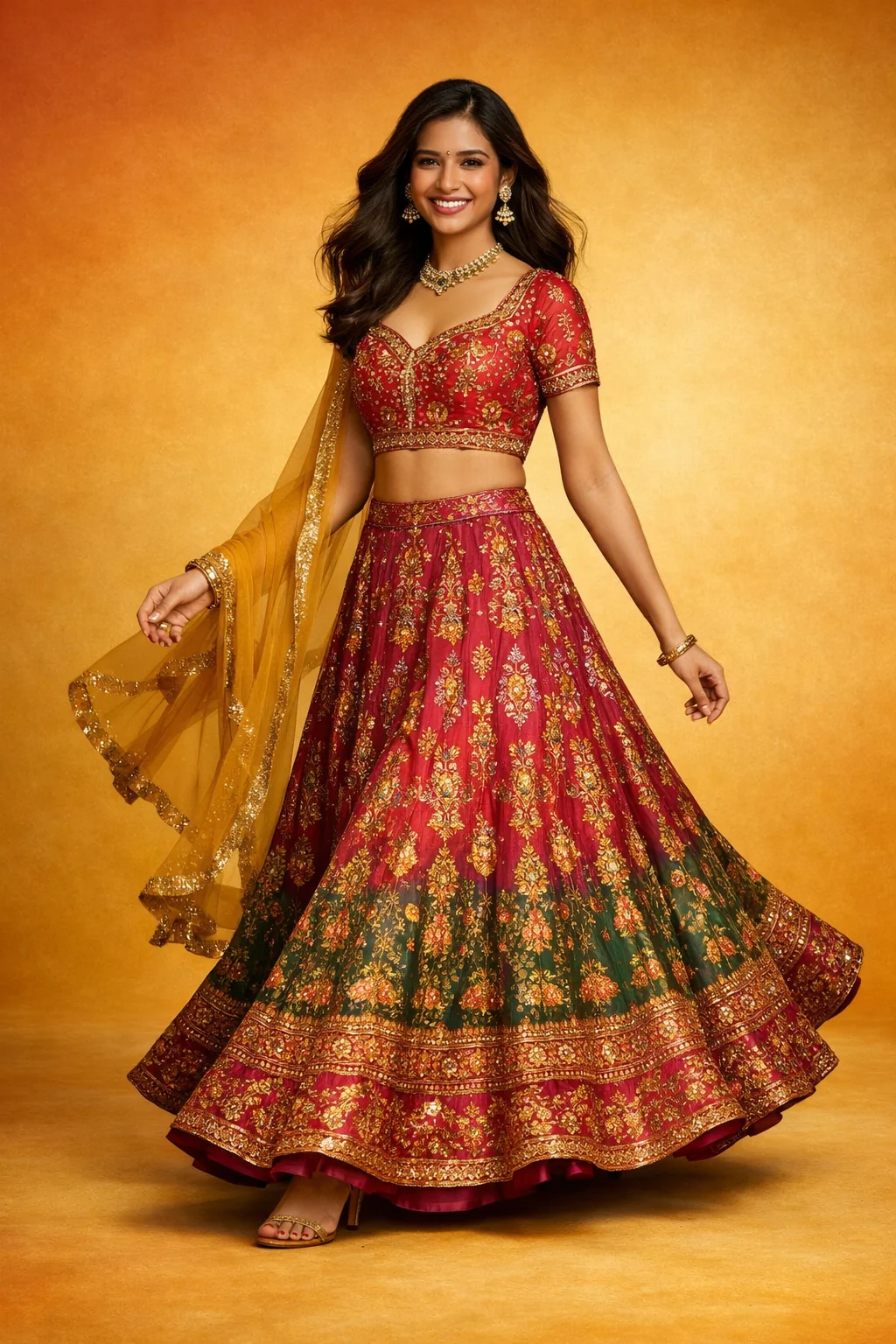 Festive Embroidered Lehenga Choli