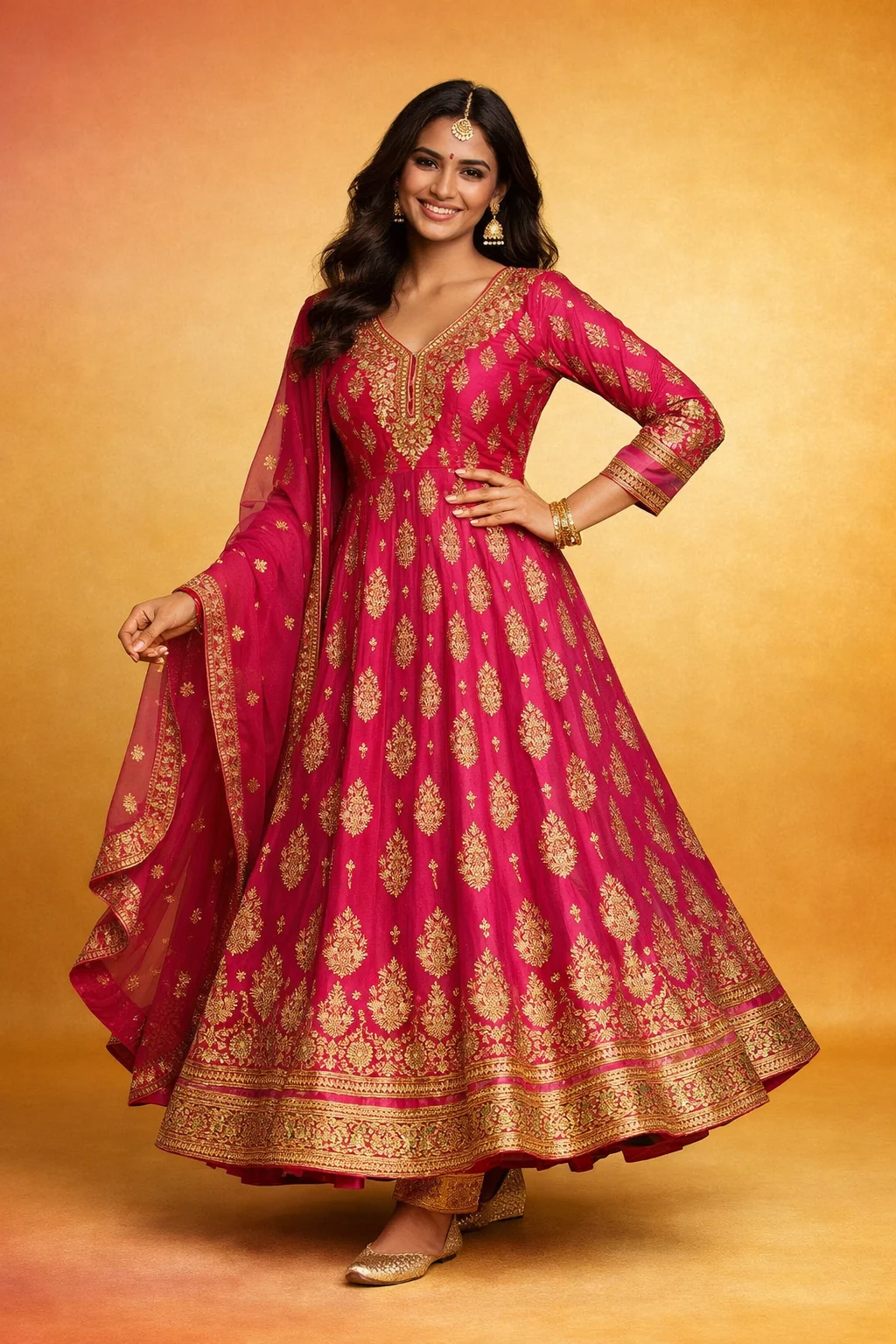 Festive Zari Anarkali Suit