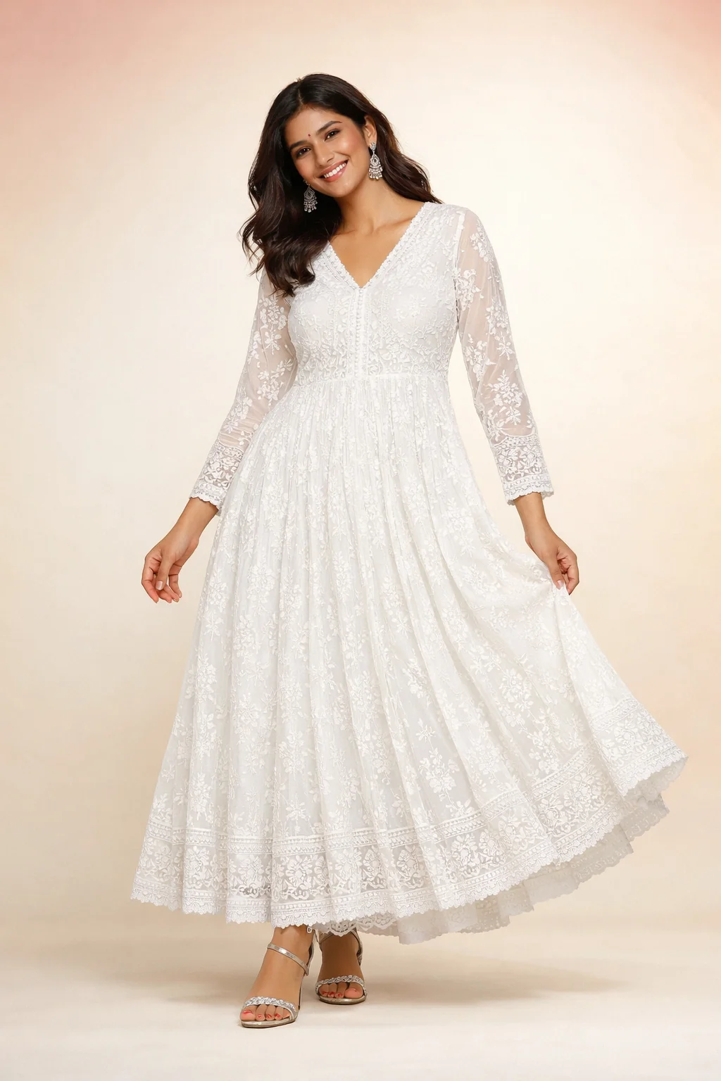 Lakhnavi Embroidered Anarkali