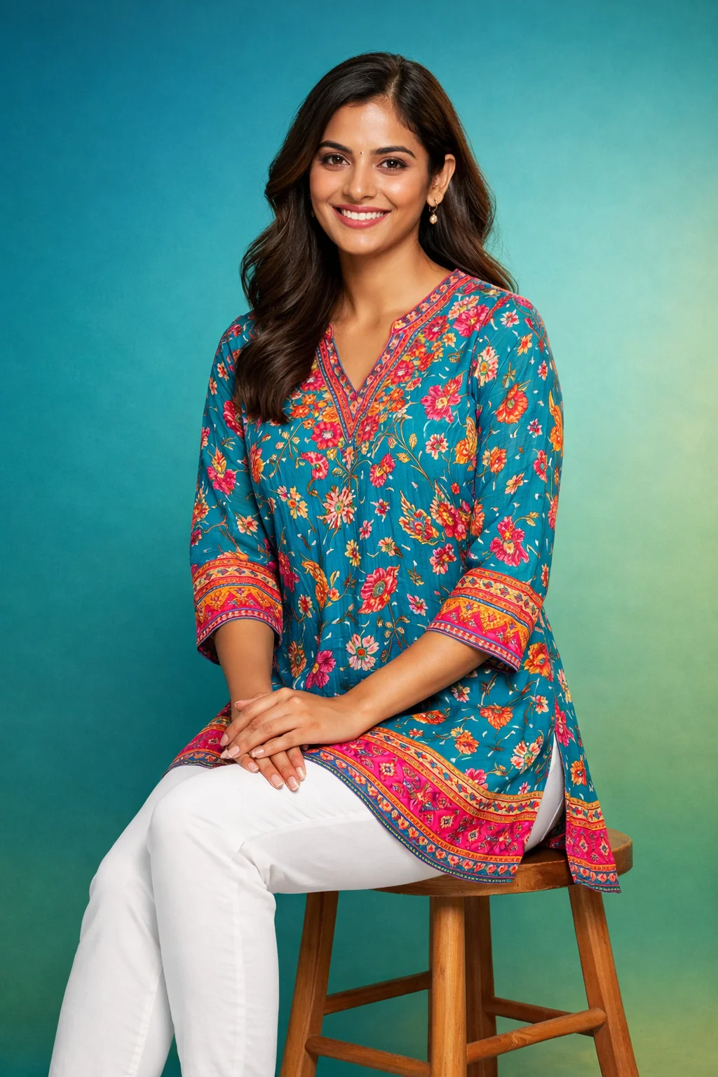 Printed Tunic Top