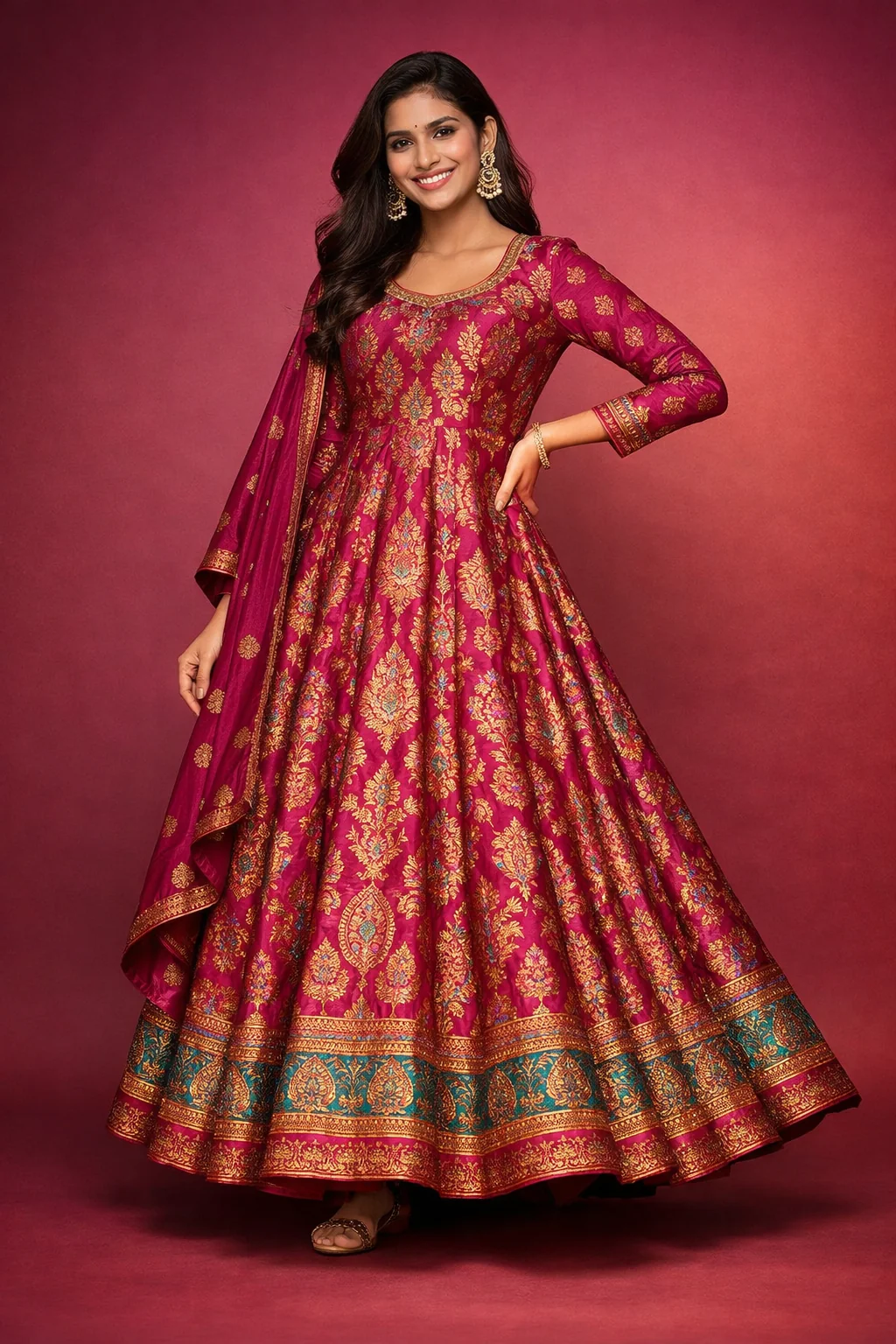 Nayaab Brocade Anarkali Suit