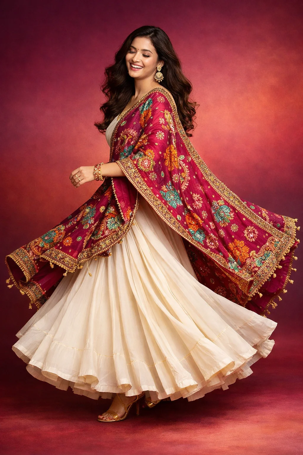 Nayaab Hand-Embellished Dupatta Saree