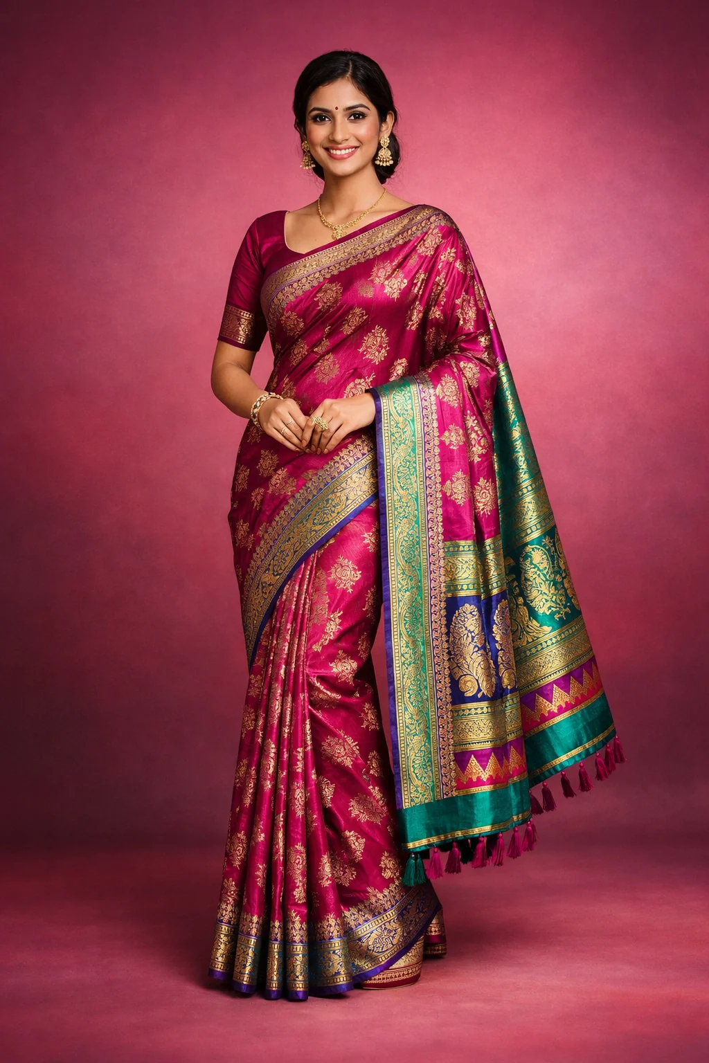 Nayaab Handwoven Silk Saree