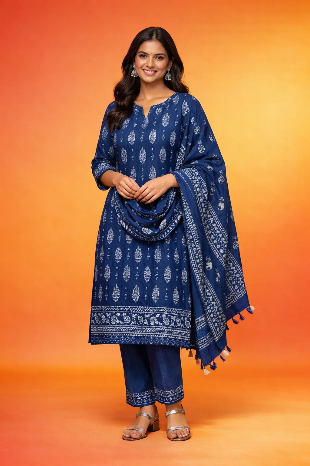 Rang Indigo Handcrafted Kurta Set
