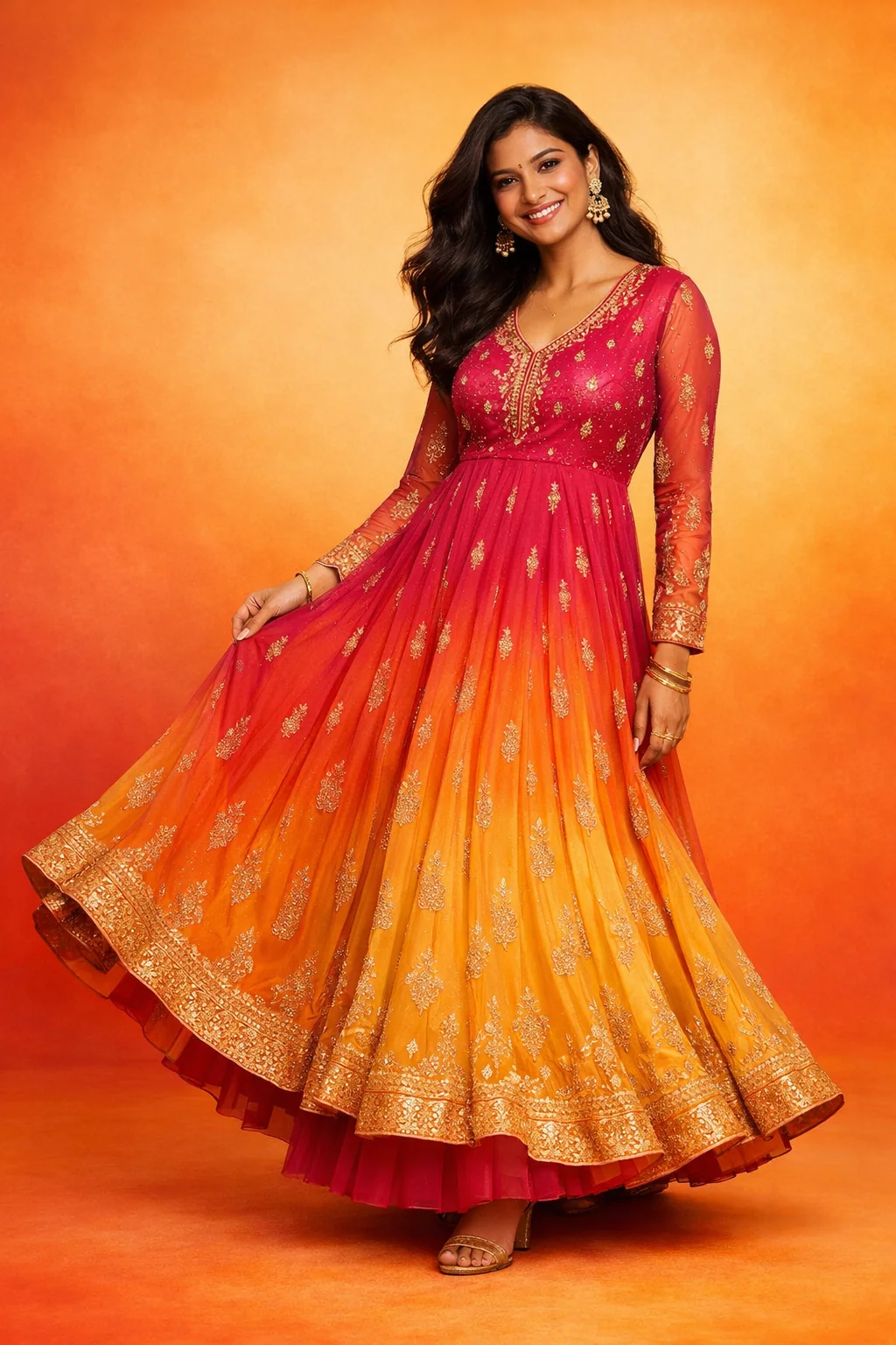 Rang Sunset Ombre Anarkali